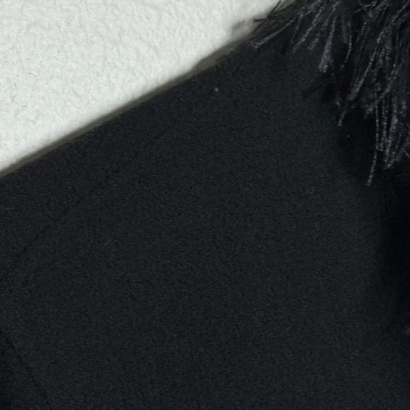 Linda Allard Ellen Tracy Womens Wool Jacket 10 Black Feather Quiet Luxury Blazer - Picture 8 of 10